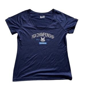 UNDER ARMOUR Navy Blue Performance PGA Championship Shirt Vintage‎ Size Large